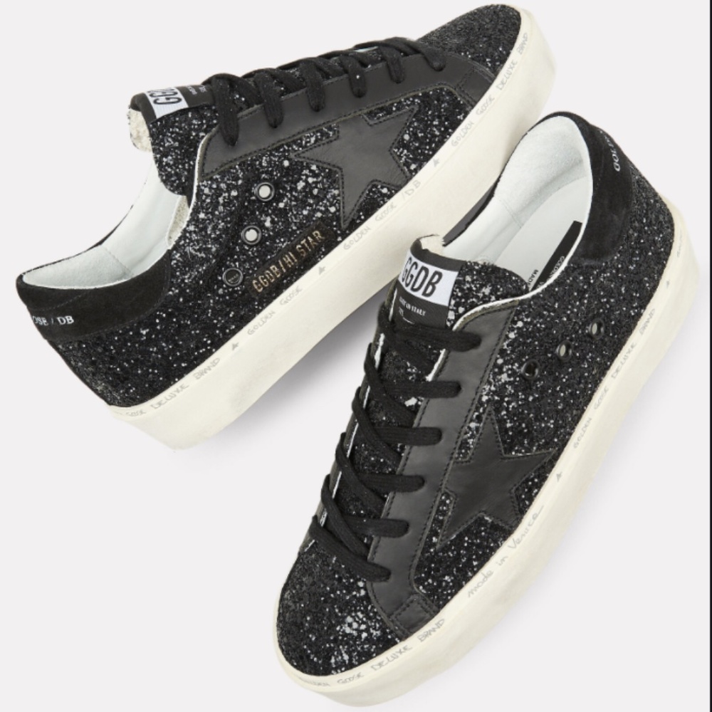 GOLDEN GOOSE Hi Star Glitter Low-Top Sneakers 38